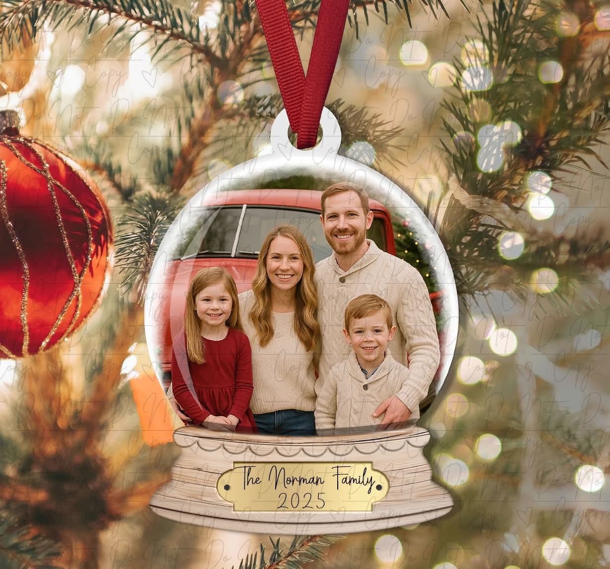 Personalized Snow Globe Ornament