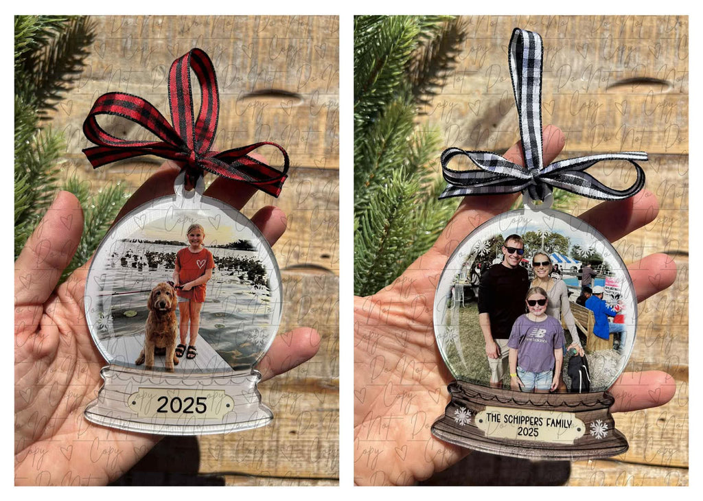 Personalized Snow Globe Ornament