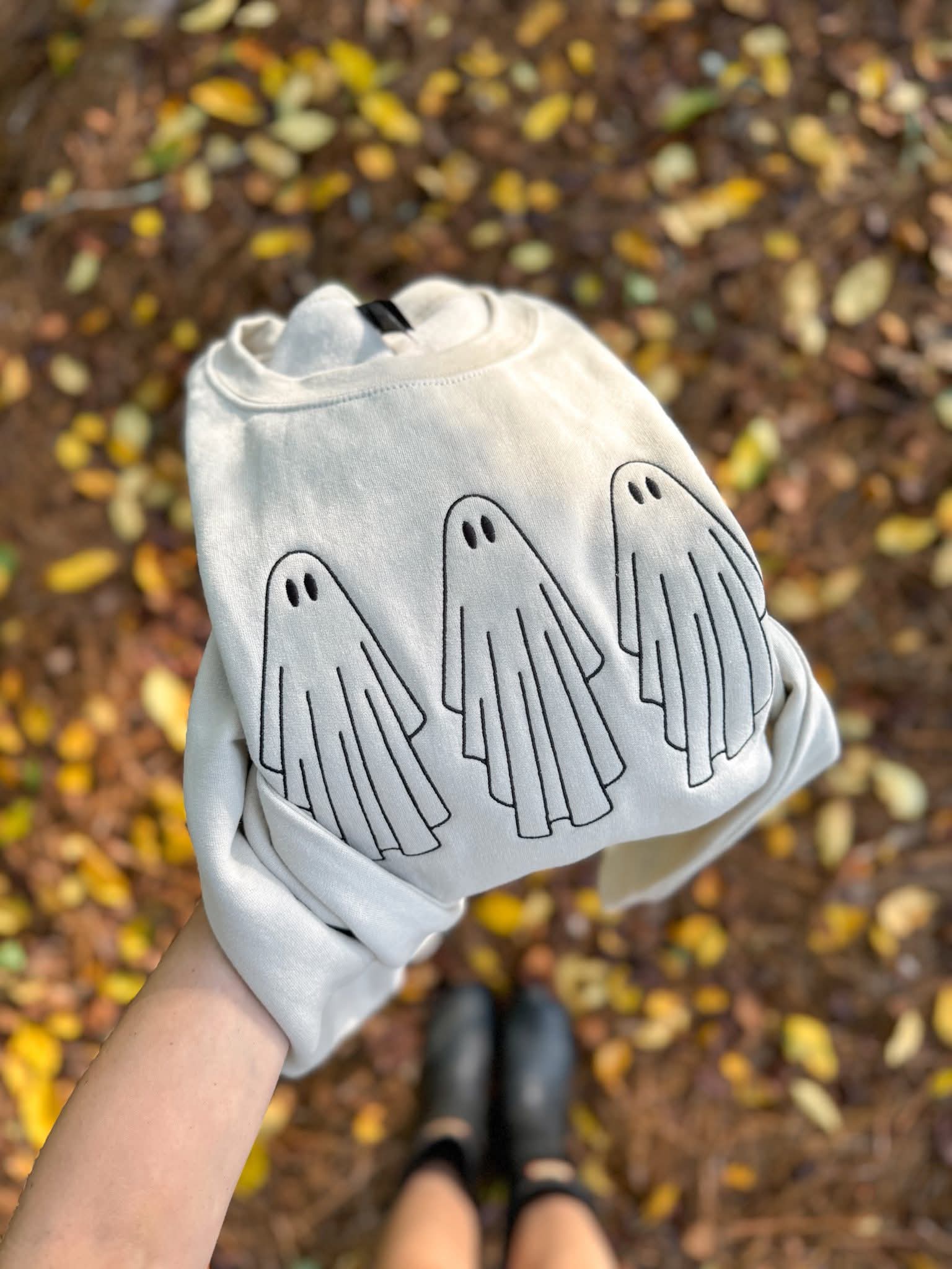 Embroidered Ghost Sweatshirt