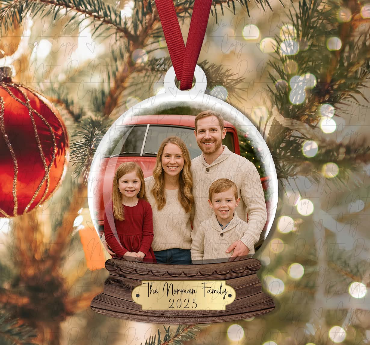 Personalized Snow Globe Ornament